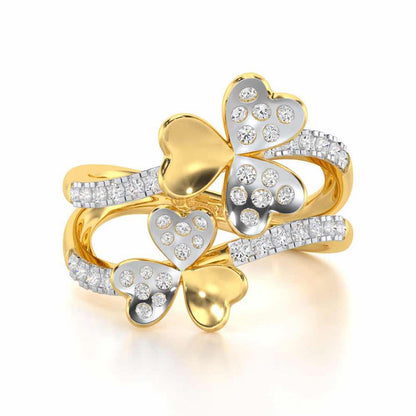 Sheen Symphony Silver Ring - Yellow Gold - Image 4