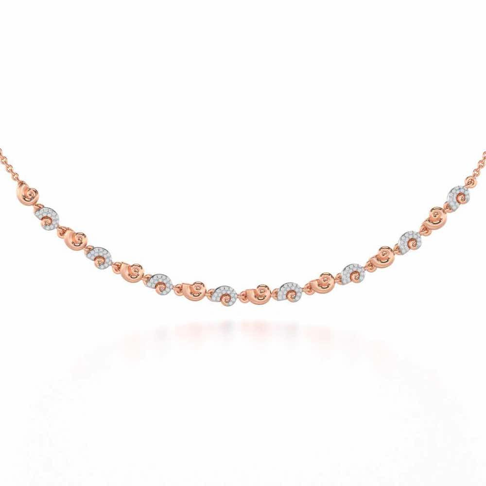 Shell Row Silver Necklace