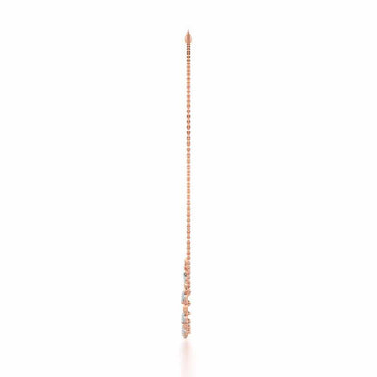 Shell Row Silver Necklace - Rose Gold - Image 4