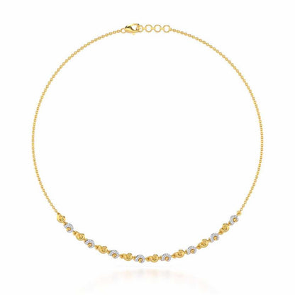Shell Row Silver Necklace - Yellow Gold - Image 2