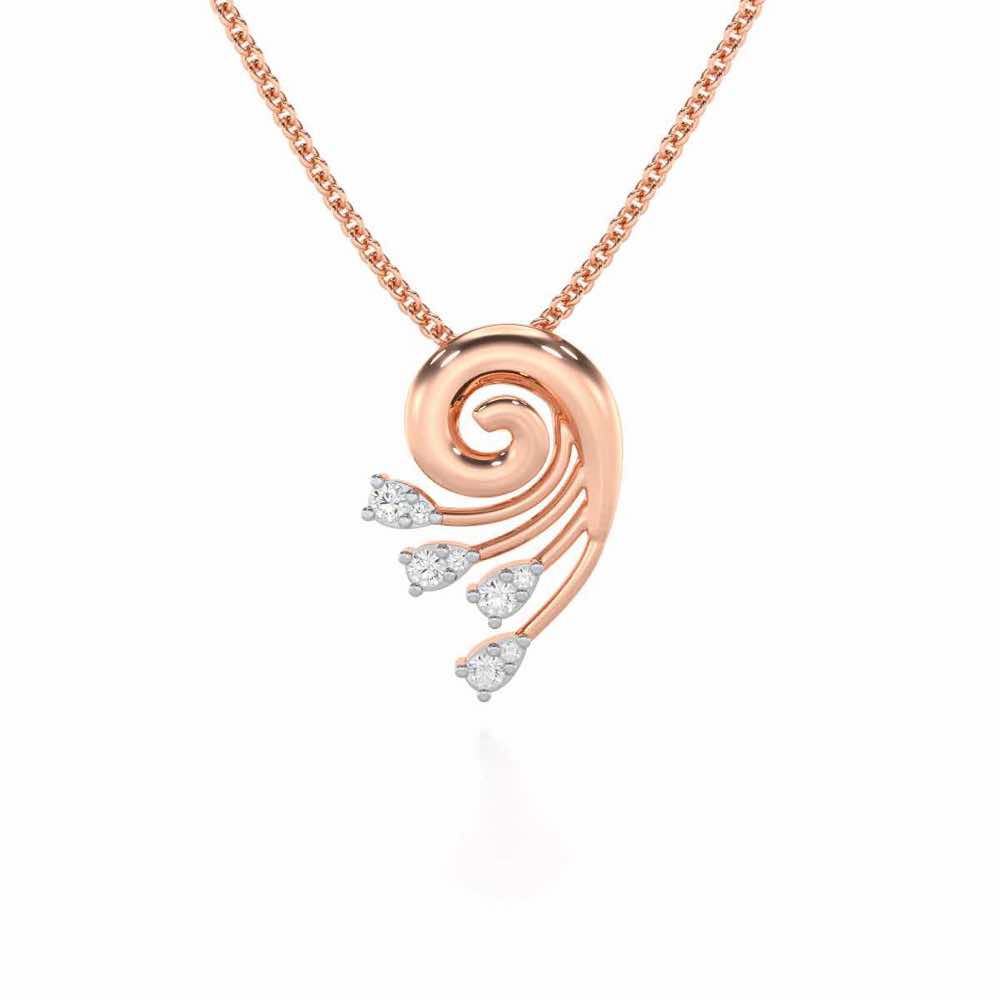 Shell Star Silver Pendant - Rose Gold - Image 1