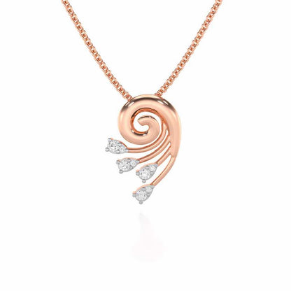 Shell Star Silver Pendant - Rose Gold - Image 1