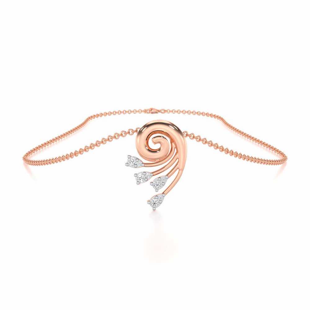Shell Star Silver Pendant - Rose Gold - Image 3