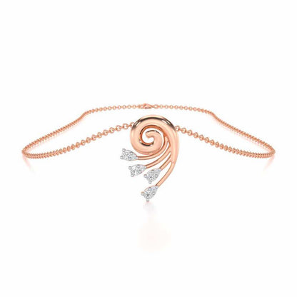 Shell Star Silver Pendant - Rose Gold - Image 3