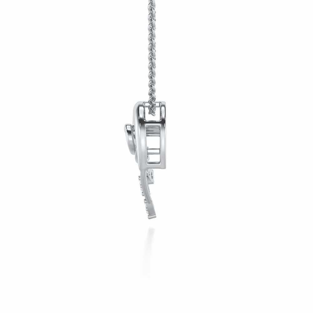Shell Star Silver Pendant - White Gold - Image 4