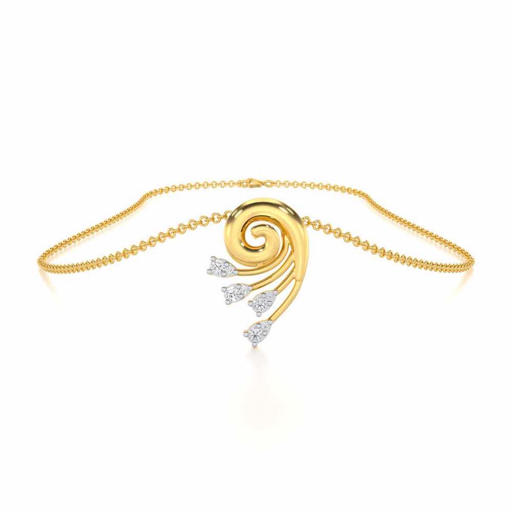 Shell Star Silver Pendant - Yellow Gold - Image 3