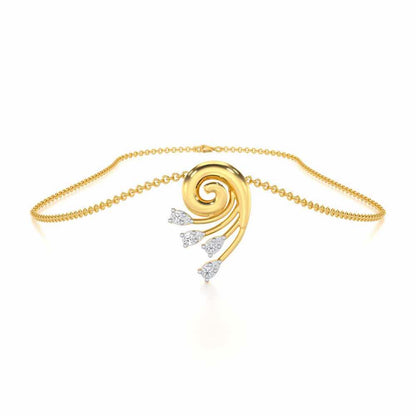 Shell Star Silver Pendant - Yellow Gold - Image 3