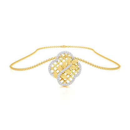 Shimmer Bloom Silver Pendant - Yellow Gold - Image 3