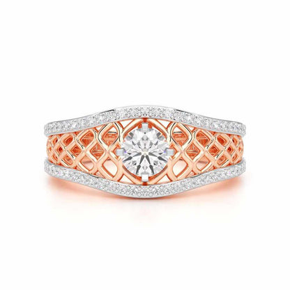 Shimmer Radiance Solitaire Ring - Rose Gold - Image 4