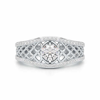 Shimmer Radiance Solitaire Ring - White Gold - Image 4
