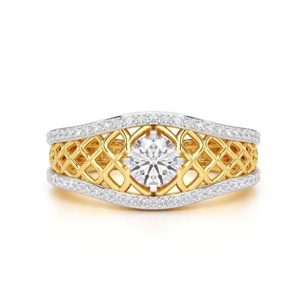 Shimmer Radiance Solitaire Ring - Yellow Gold - Image 4