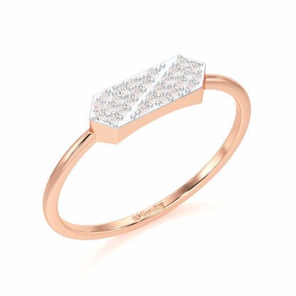 Shimmer Tango Silver Ring - Rose Gold - Image 1