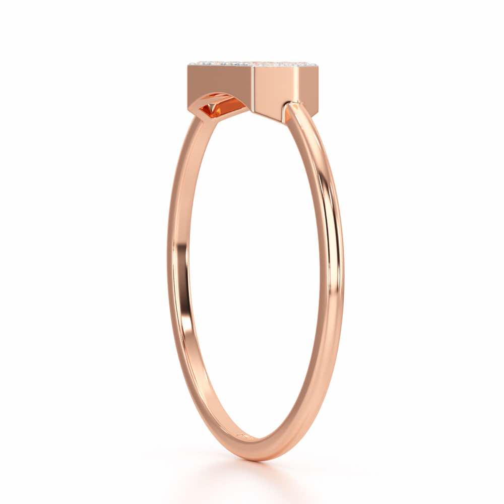 Shimmer Tango Silver Ring - Rose Gold - Image 3