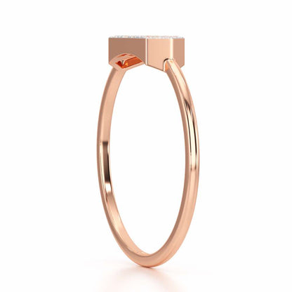 Shimmer Tango Silver Ring - Rose Gold - Image 3