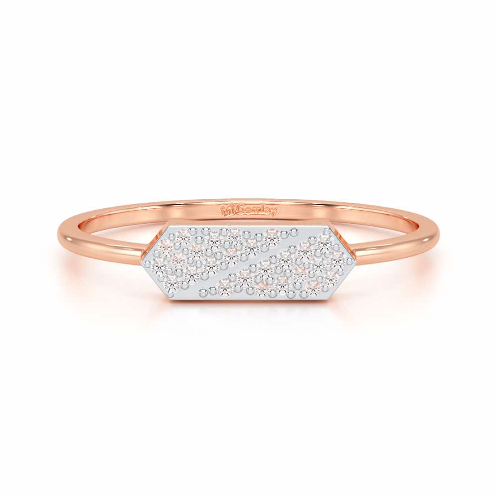 Shimmer Tango Silver Ring - Rose Gold - Image 4