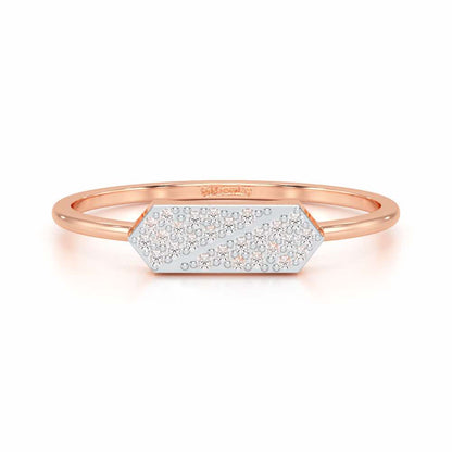 Shimmer Tango Silver Ring - Rose Gold - Image 4