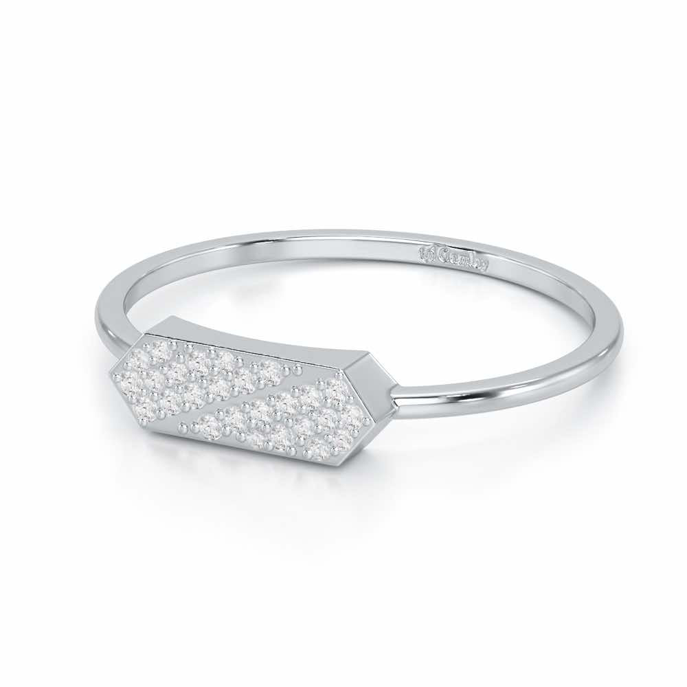 Shimmer Tango Silver Ring - White Gold - Image 2