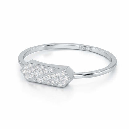 Shimmer Tango Silver Ring - White Gold - Image 2