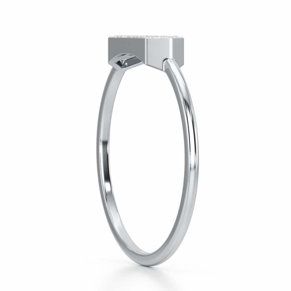 Shimmer Tango Silver Ring - White Gold - Image 3