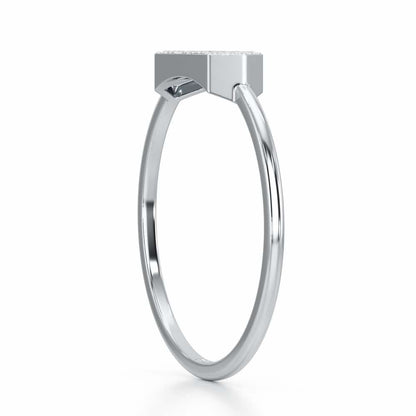 Shimmer Tango Silver Ring - White Gold - Image 3