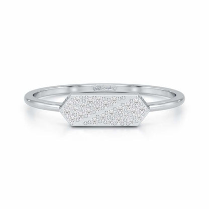 Shimmer Tango Silver Ring - White Gold - Image 4