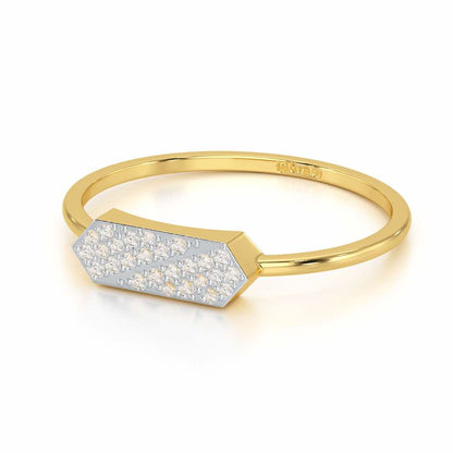 Shimmer Tango Silver Ring - Yellow Gold - Image 2
