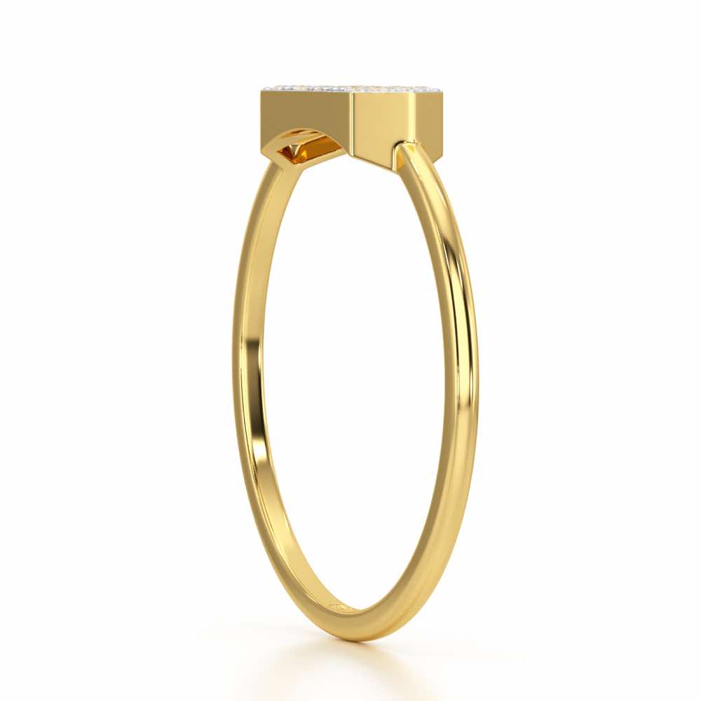 Shimmer Tango Silver Ring - Yellow Gold - Image 3