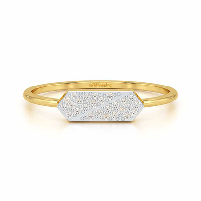 Shimmer Tango Silver Ring - Yellow Gold - Image 4