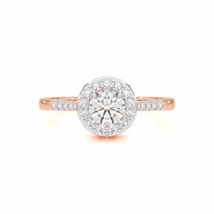 Shimmering Aura Solitaire Ring - Rose Gold - Image 4