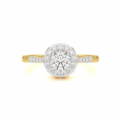 Shimmering Aura Solitaire Ring - Yellow Gold - Image 4