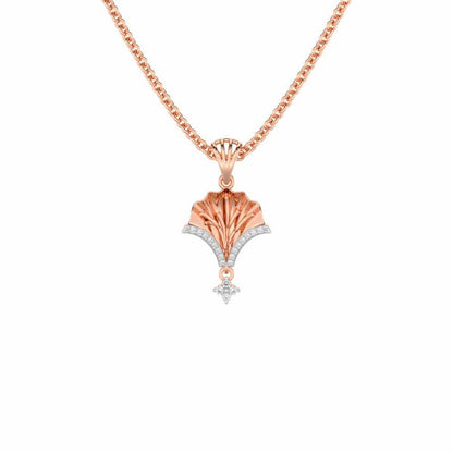 Shimmering Opulence Silver Pendant - Rose Gold - Image 1