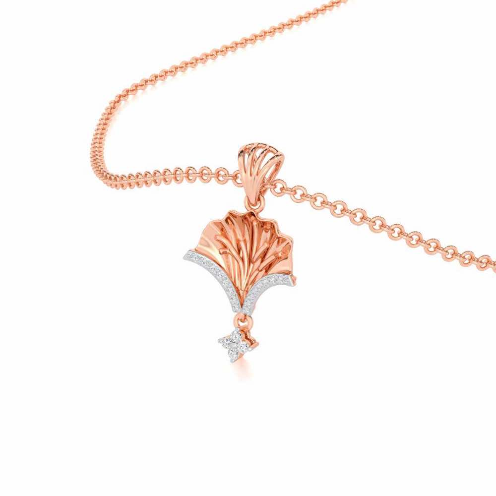 Shimmering Opulence Silver Pendant - Rose Gold - Image 2