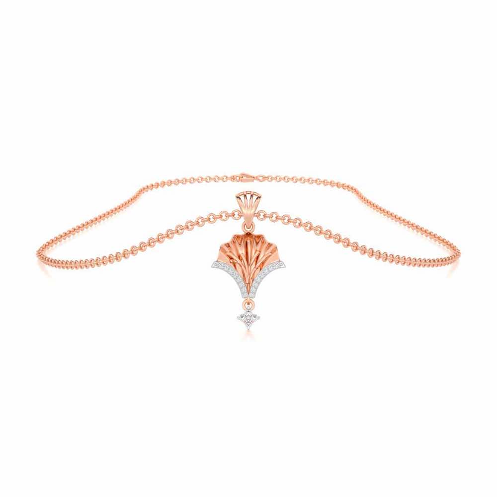 Shimmering Opulence Silver Pendant - Rose Gold - Image 3