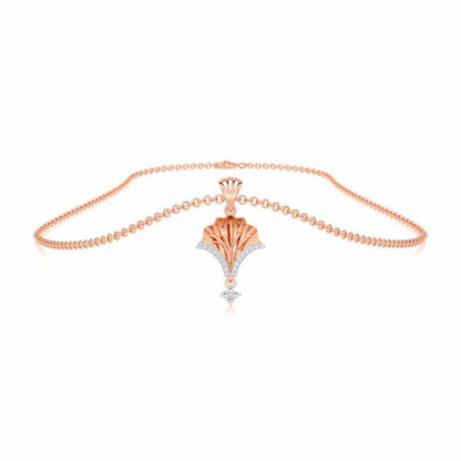 Shimmering Opulence Silver Pendant - Rose Gold - Image 3