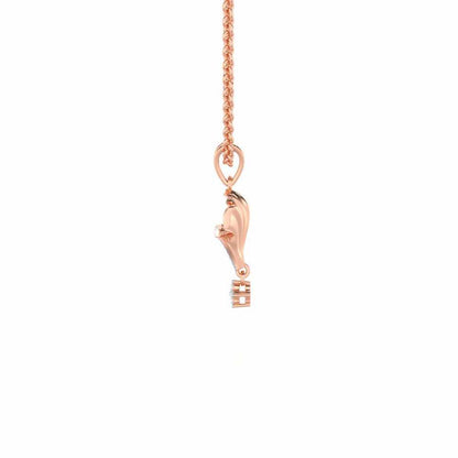 Shimmering Opulence Silver Pendant - Rose Gold - Image 4