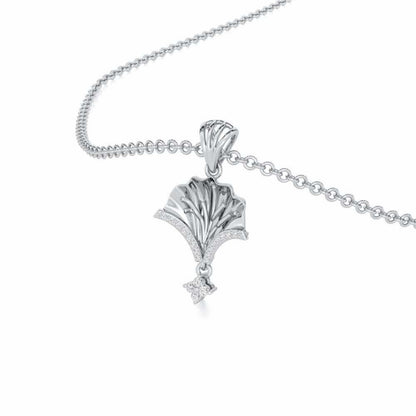 Shimmering Opulence Silver Pendant - White Gold - Image 2
