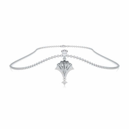 Shimmering Opulence Silver Pendant - White Gold - Image 3