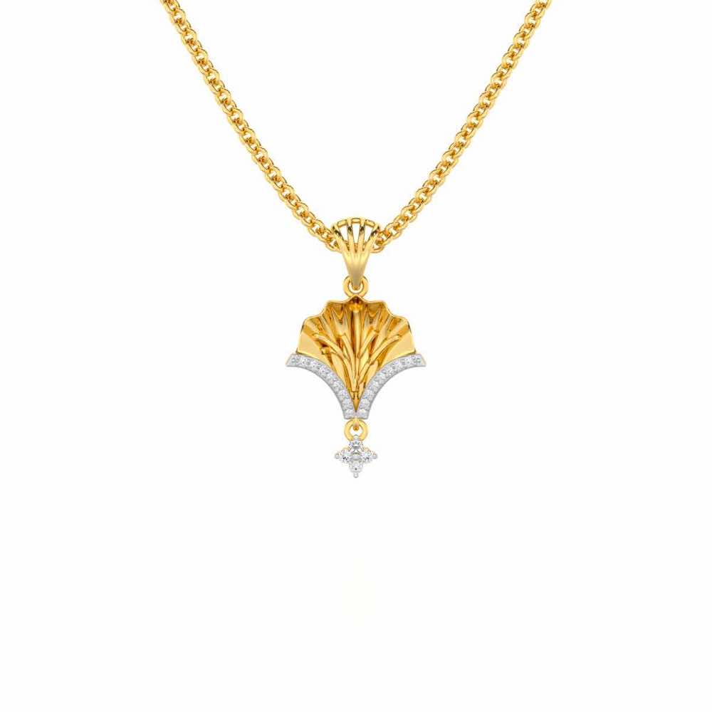 Shimmering Opulence Silver Pendant - Yellow Gold - Image 1
