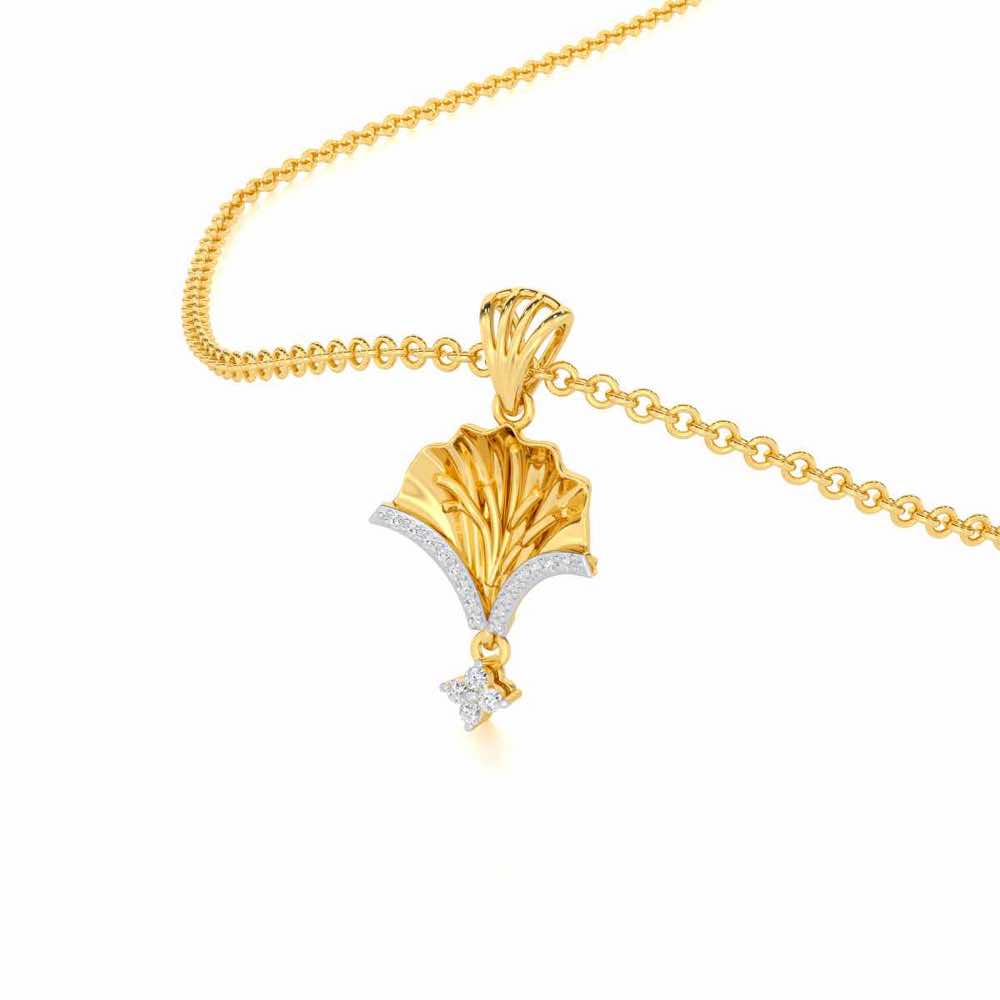 Shimmering Opulence Silver Pendant - Yellow Gold - Image 2