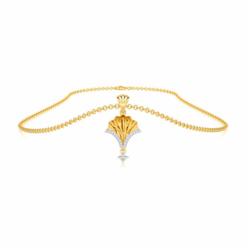 Shimmering Opulence Silver Pendant - Yellow Gold - Image 3