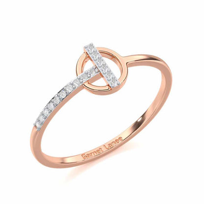 Shimmering Splendor Silver Ring - Rose Gold - Image 1