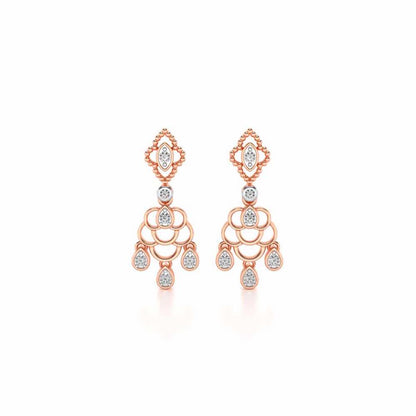 Shimmy-Shimmer Drops Earrings - Rose Gold - Image 1