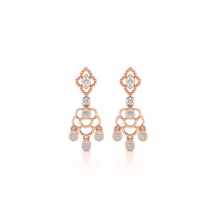 Shimmy-Shimmer Drops Earrings - Rose Gold - Image 1