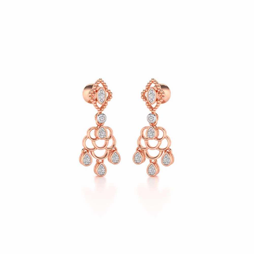 Shimmy-Shimmer Drops Earrings - Rose Gold - Image 2