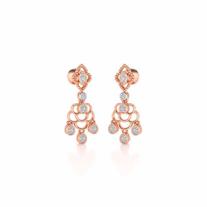 Shimmy-Shimmer Drops Earrings - Rose Gold - Image 2