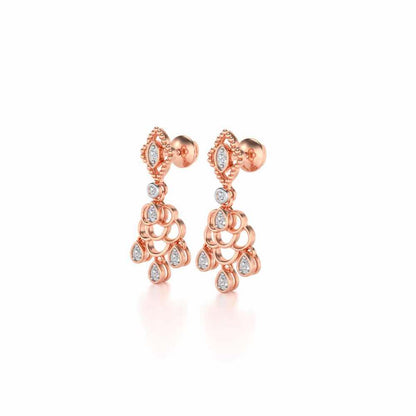 Shimmy-Shimmer Drops Earrings - Rose Gold - Image 3