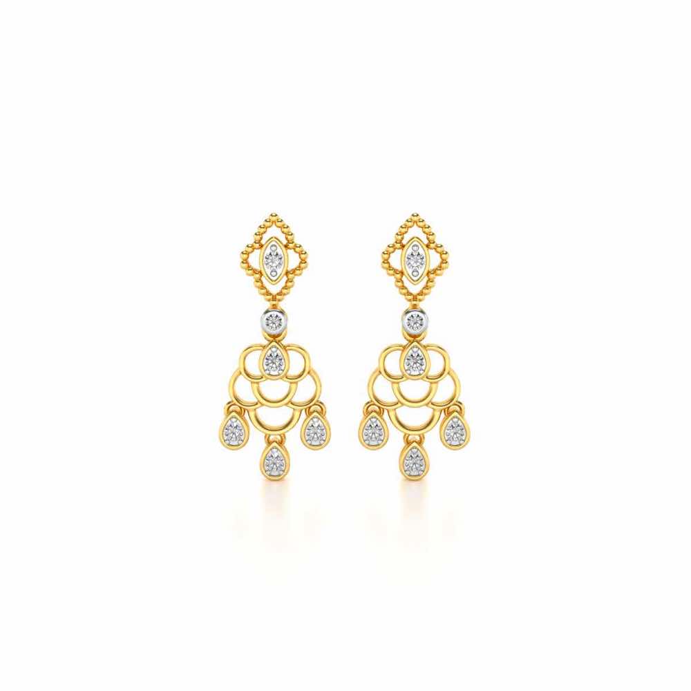 Shimmy-Shimmer Drops Earrings - Yellow Gold - Image 1