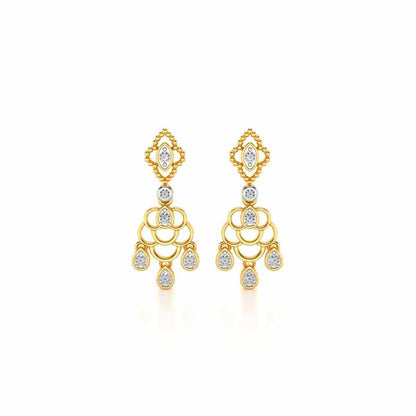 Shimmy-Shimmer Drops Earrings - Yellow Gold - Image 1