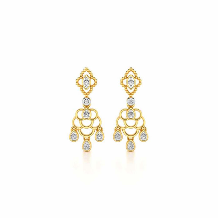Shimmy-Shimmer Drops Earrings - Yellow Gold - Image 1