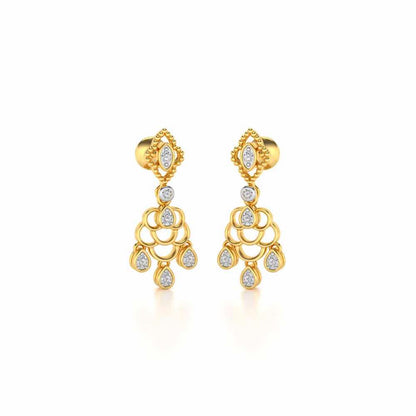 Shimmy-Shimmer Drops Earrings - Yellow Gold - Image 2